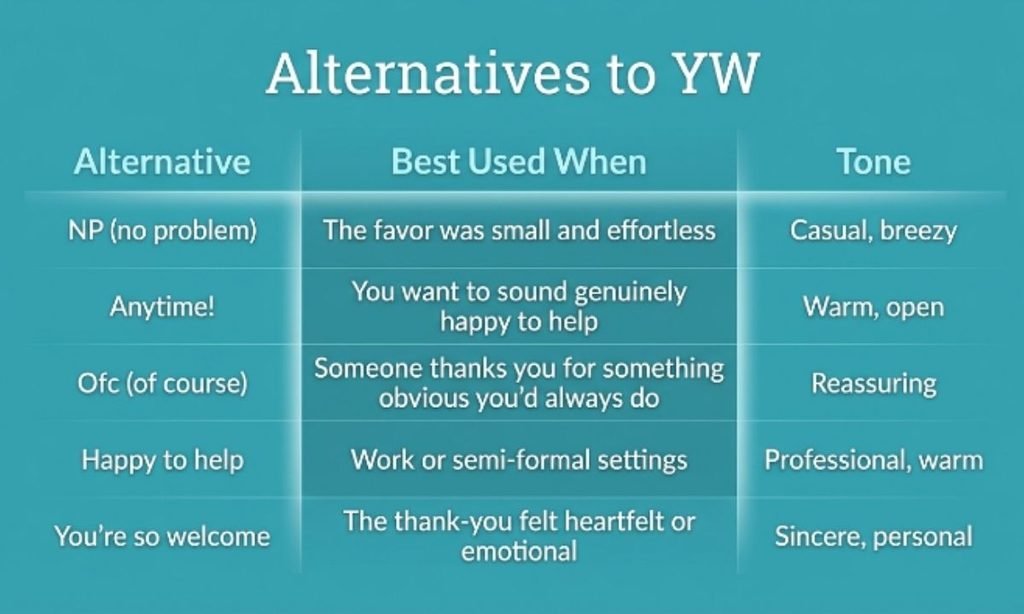 Alternatives to YW