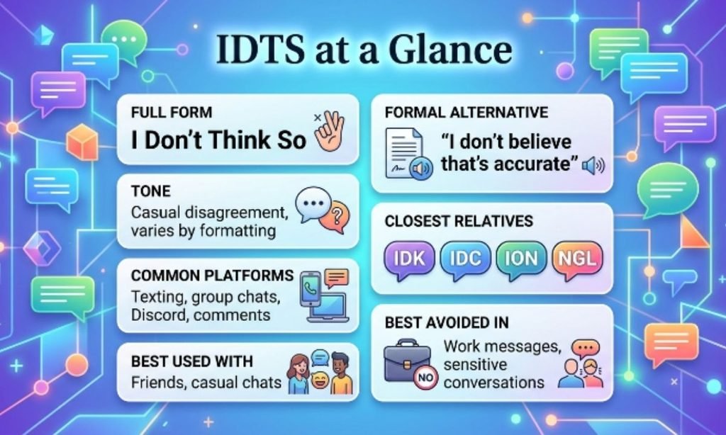 IDTS at a Glance