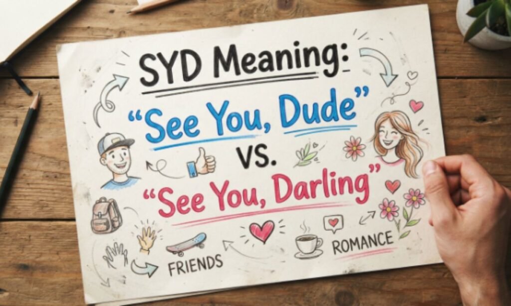 SYD Meaning "See You, Dude" vs. "See You, Darling"