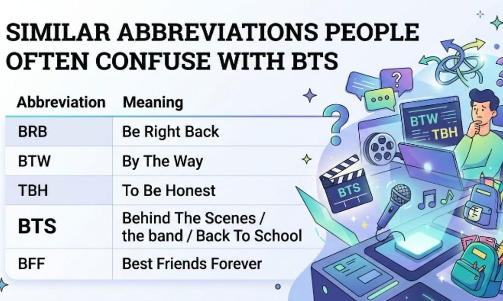 Similar Abbreviations People Often Confuse With BTS