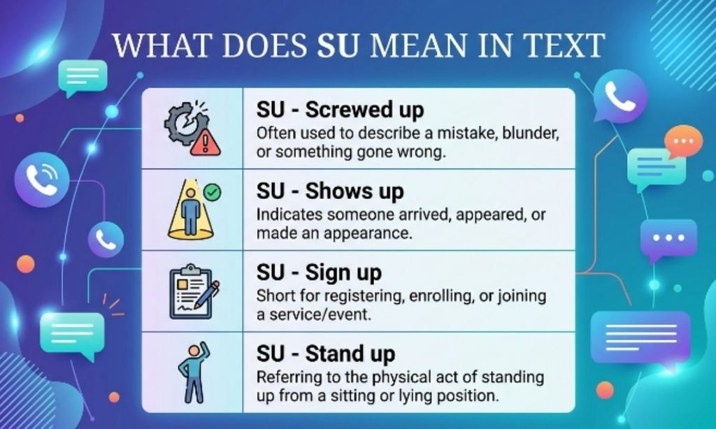 What Does SU Mean in Text