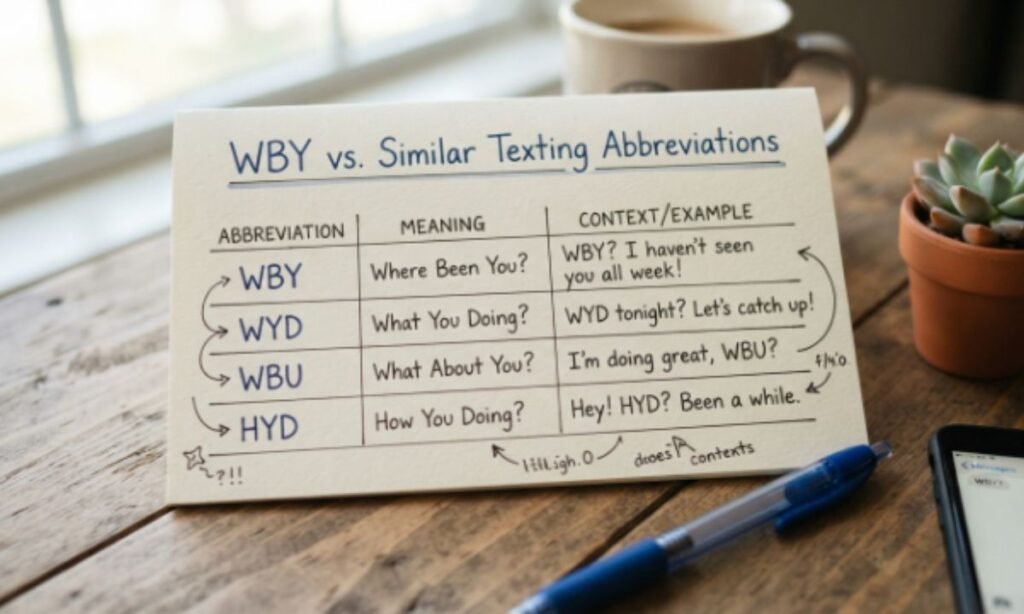 WBY vs. Similar Texting Abbreviations