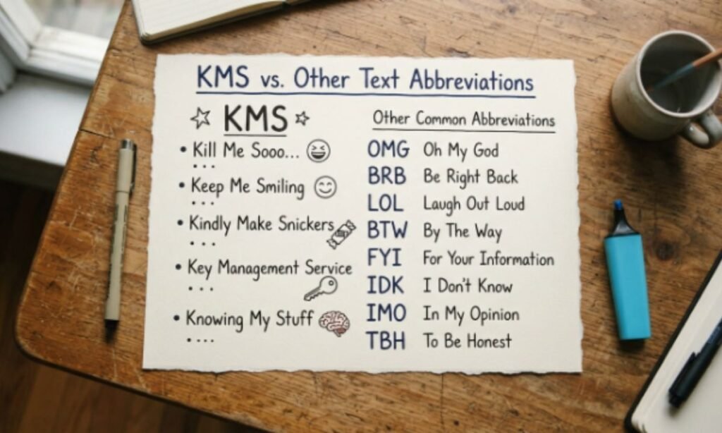 KMS vs. Other Text Abbreviations