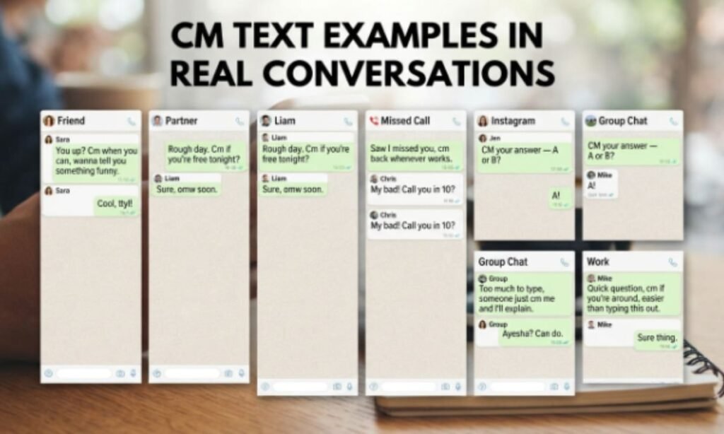 CM Text Examples in Real Conversations