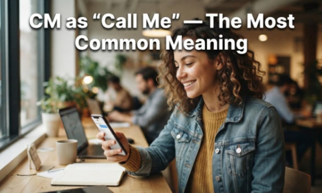 CM as "Call Me" — The Most Common Meaning