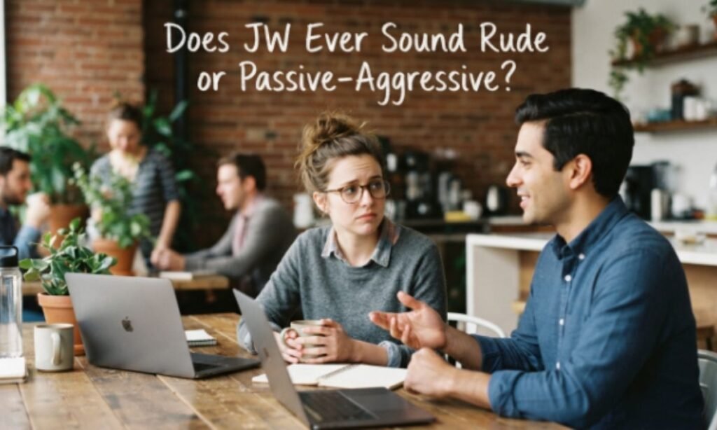 Does JW Ever Sound Rude or Passive-Aggressive?