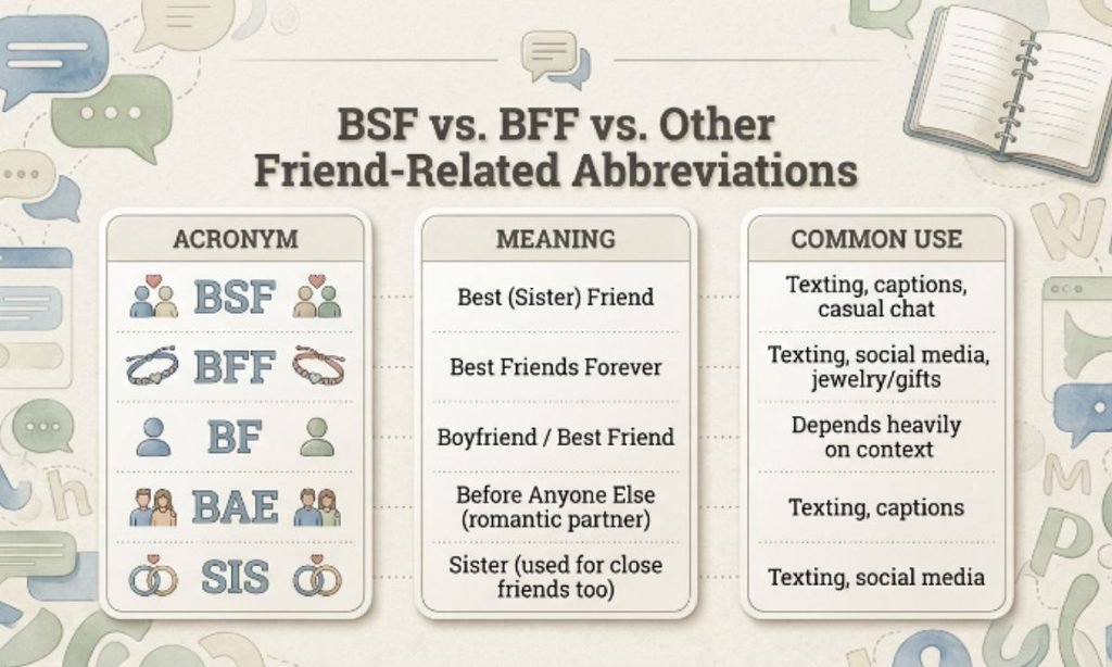 BSF vs. BFF vs. Other Friend-Related Abbreviations
