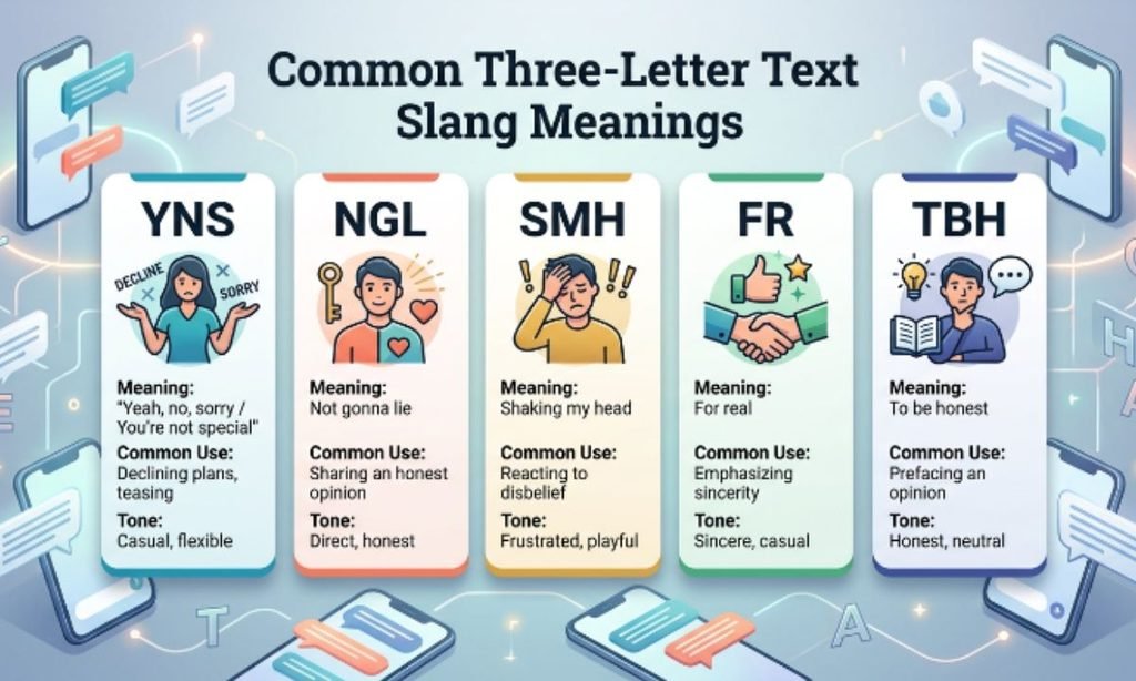 Common Three-Letter Text Slang Meanings