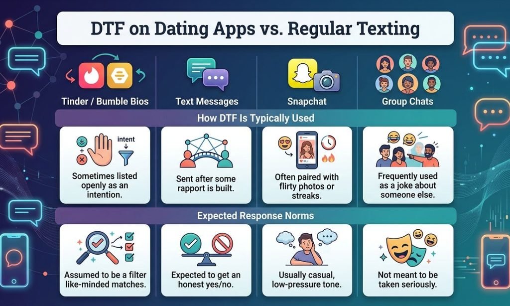 DTF on Dating Apps vs. Regular Texting