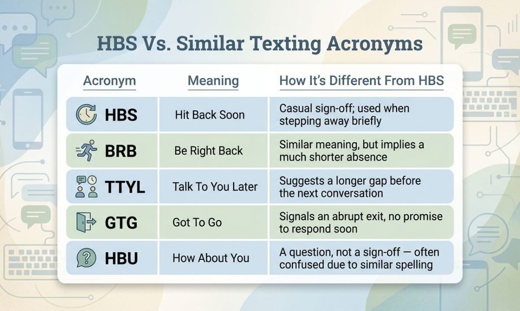HBS Vs. Similar Texting Acronyms
