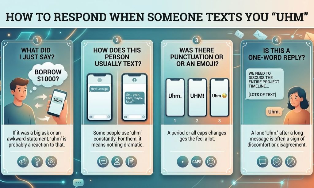 How to Respond When Someone Texts You "Uhm"