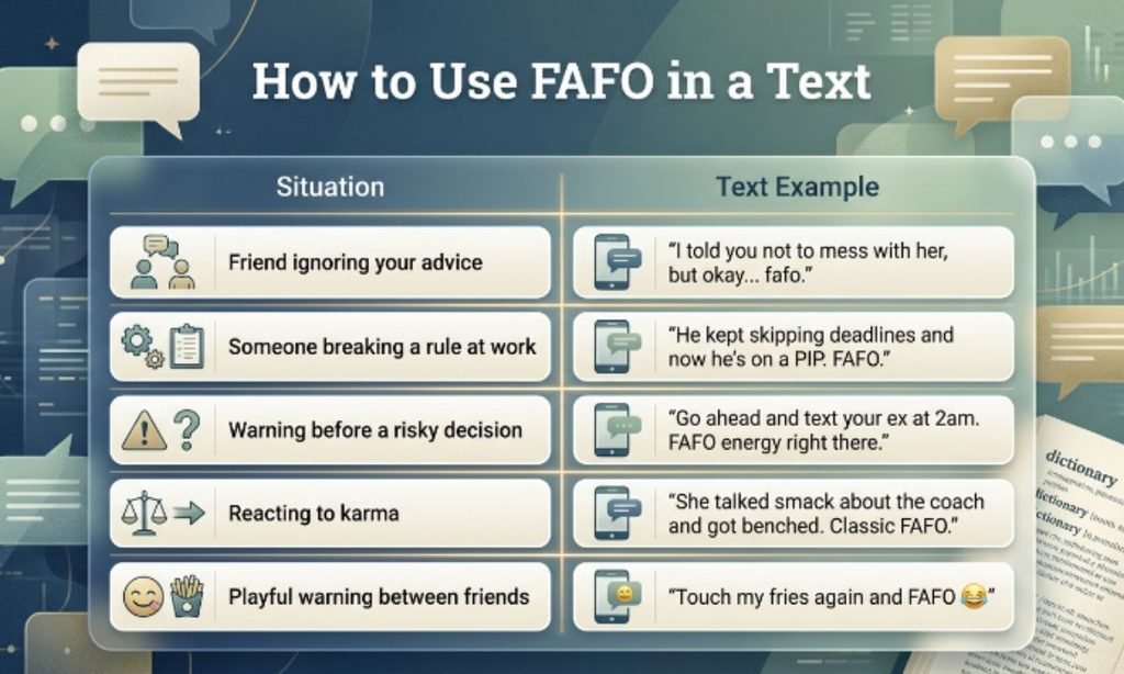 How to Use FAFO in a Text