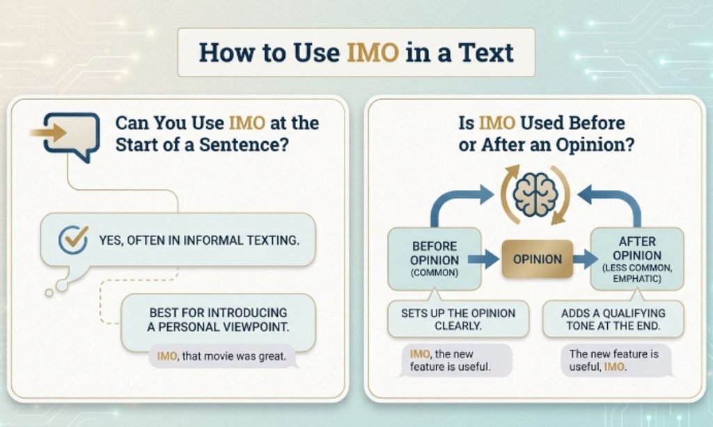 How to Use IMO in a Text