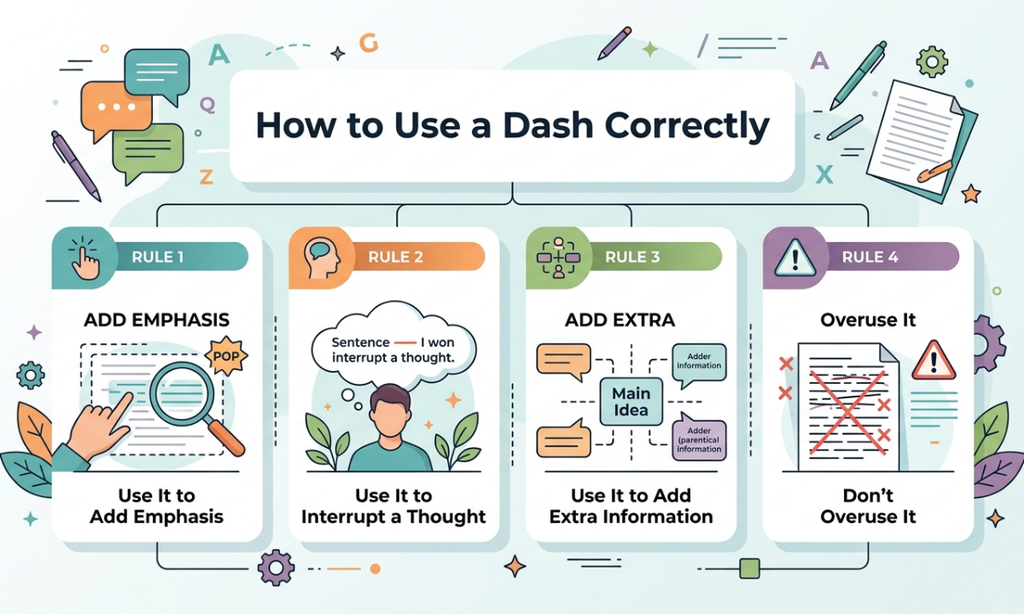 How to Use a Dash Correctly