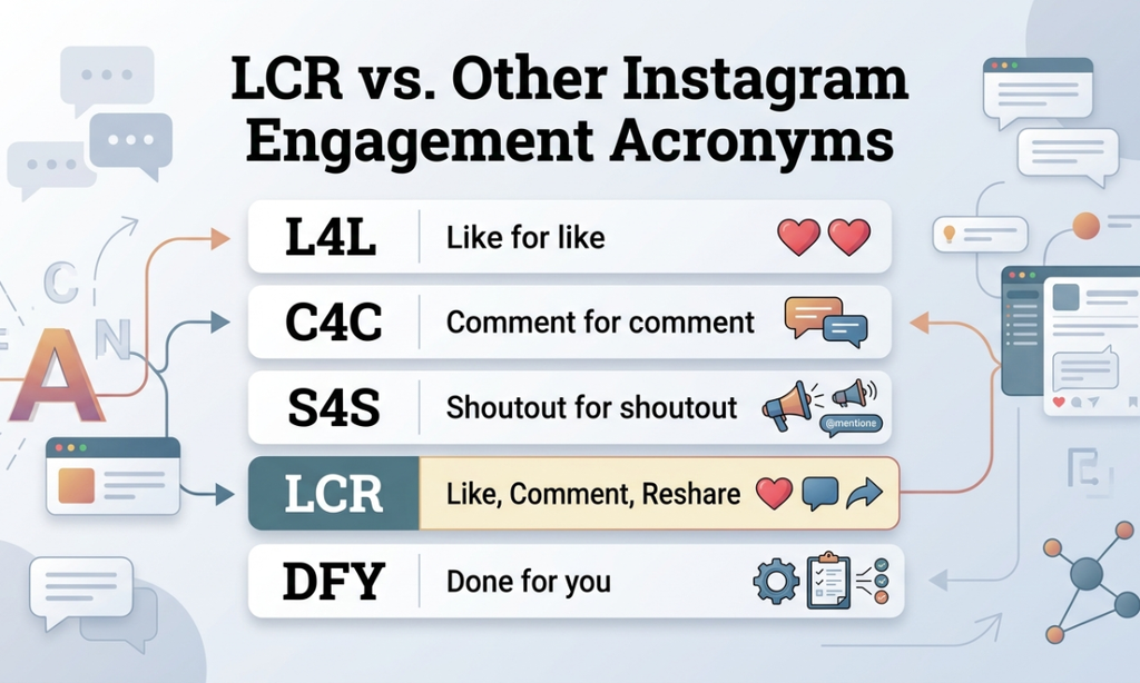 LCR vs. Other Instagram Engagement Acronyms
