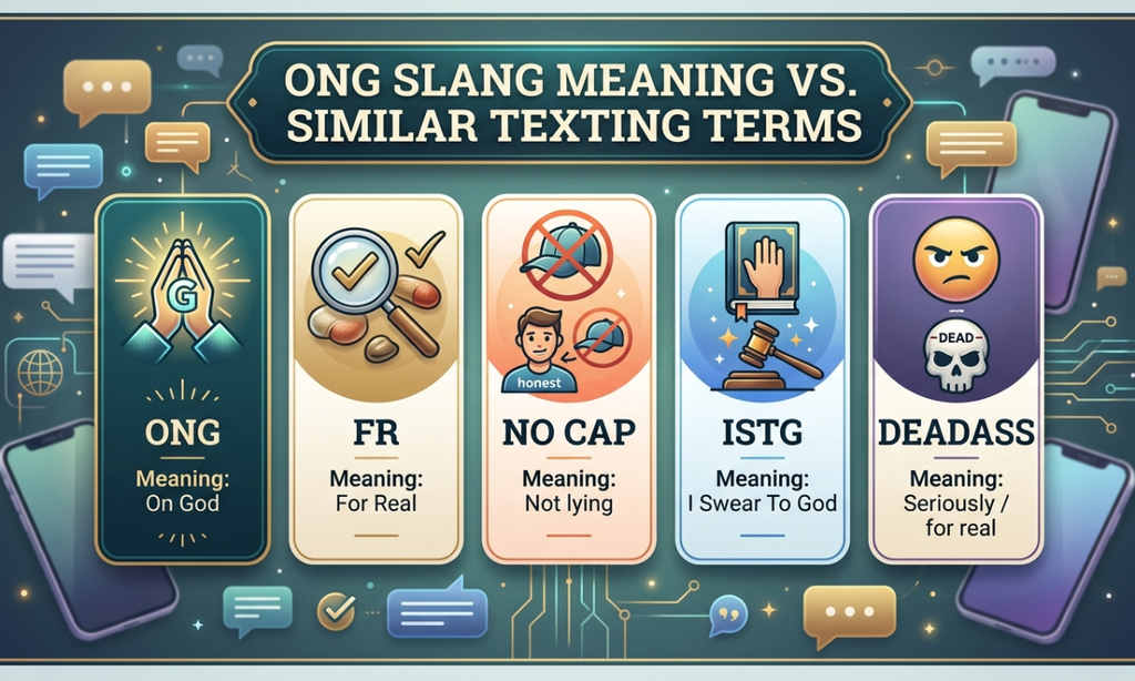 Ong Slang Meaning vs. Similar Texting Terms