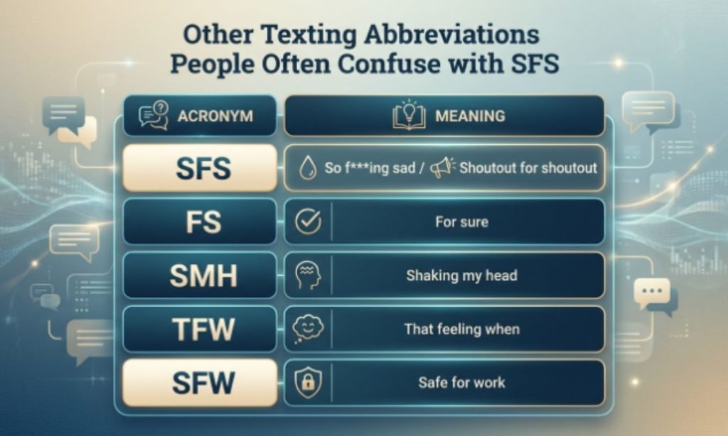 Other Texting Abbreviations People Often Confuse with SFS