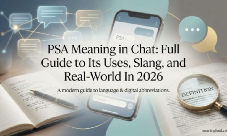 PSA Meaning in Chat: Full Guide to Its Uses, Slang, and Real-World In 2026
