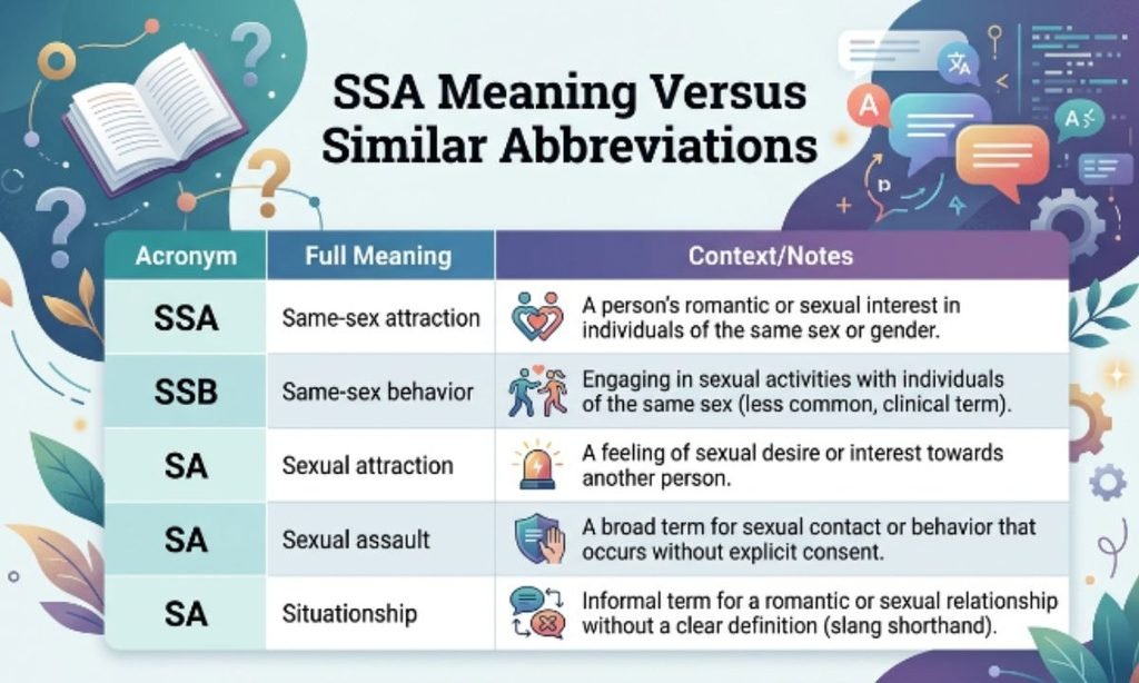 SSA Meaning Versus Similar Abbreviations