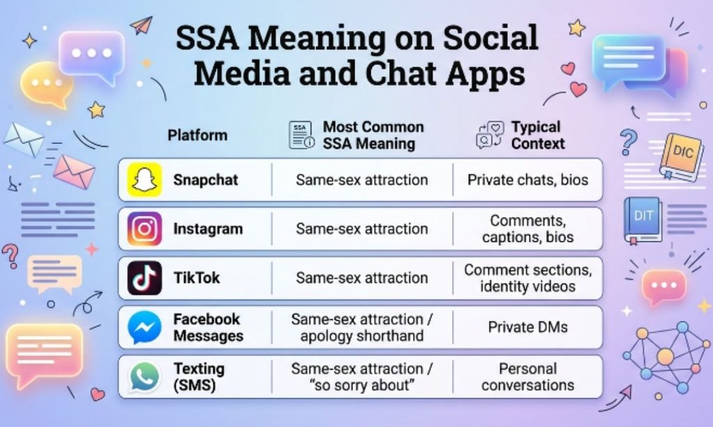 SSA Meaning on Social Media and Chat Apps