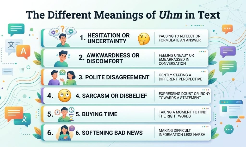 The Different Meanings of Uhm in Text