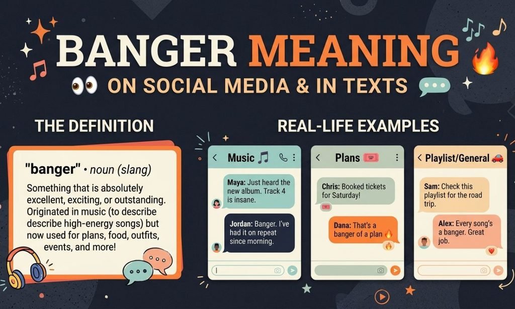 Banger Meaning on Social Media and in Texts