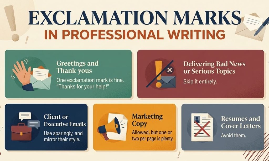 Exclamation Marks in Professional Writing