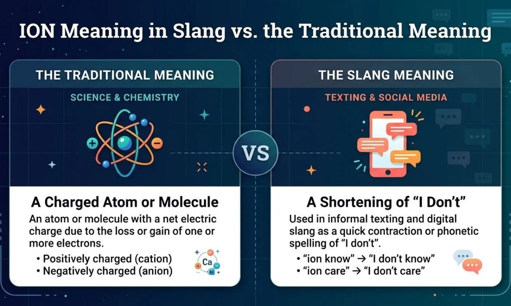 Ion Meaning in Slang vs. the Traditional Meaning