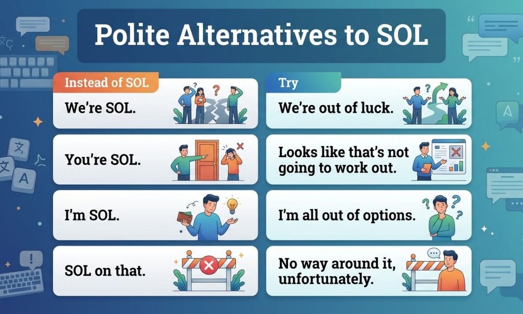 Polite Alternatives to SOL