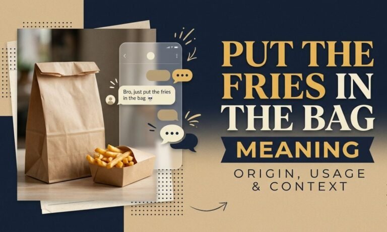 Put the Fries in the Bag Meaning:Origin, Usage & Context