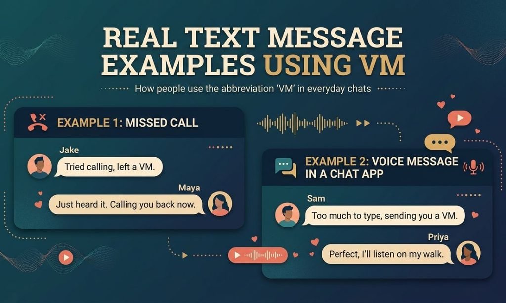 Real Text Message Examples Using VM
