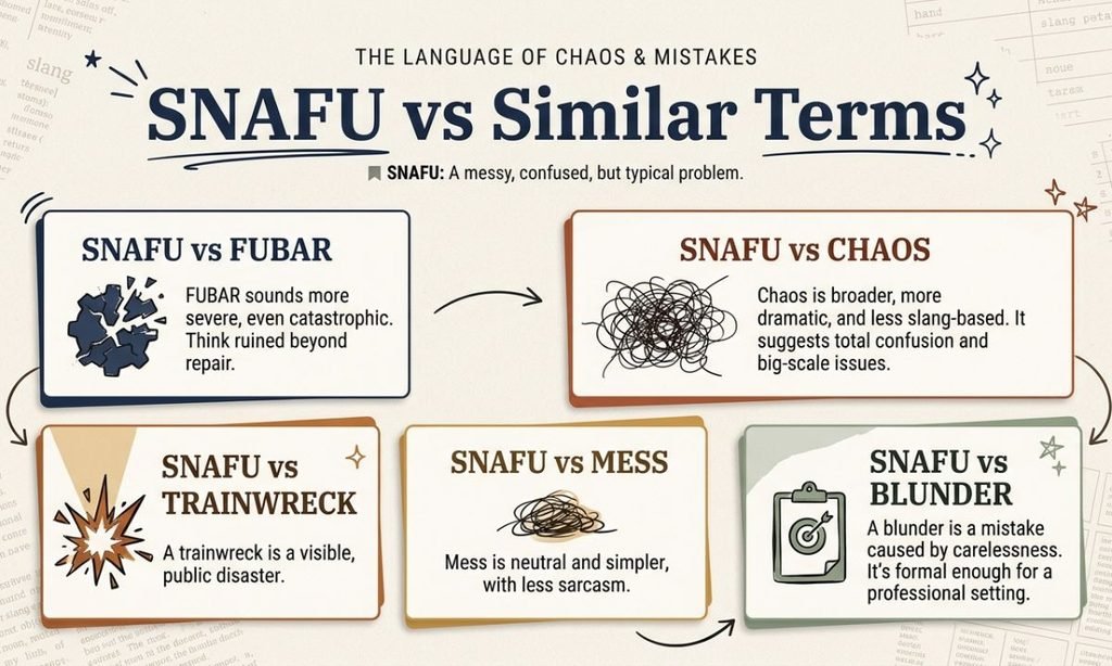 SNAFU vs Similar Terms