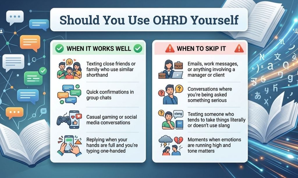 Should You Use OHRD Yourself