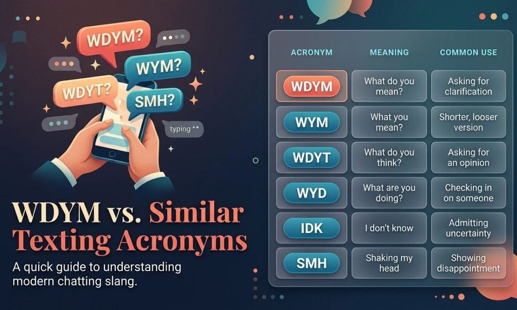 WDYM vs. Similar Texting Acronyms