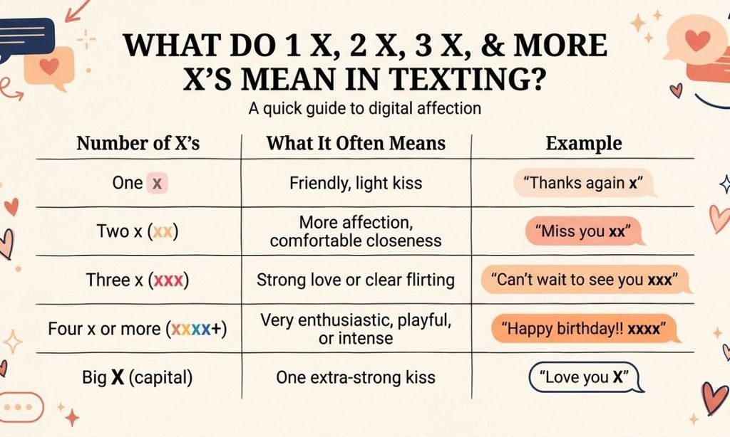What Do 1 X, 2 X, 3 X, and More X's Mean in Text