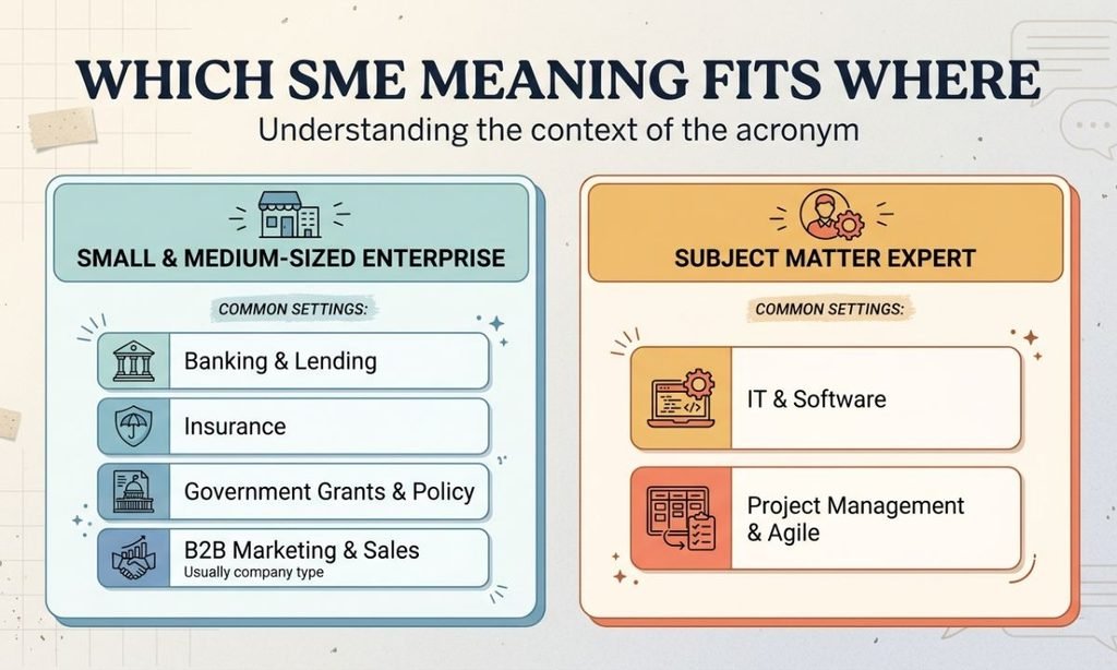 Which SME Meaning Fits Where