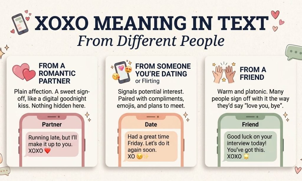 XOXO Meaning in Text From Different People